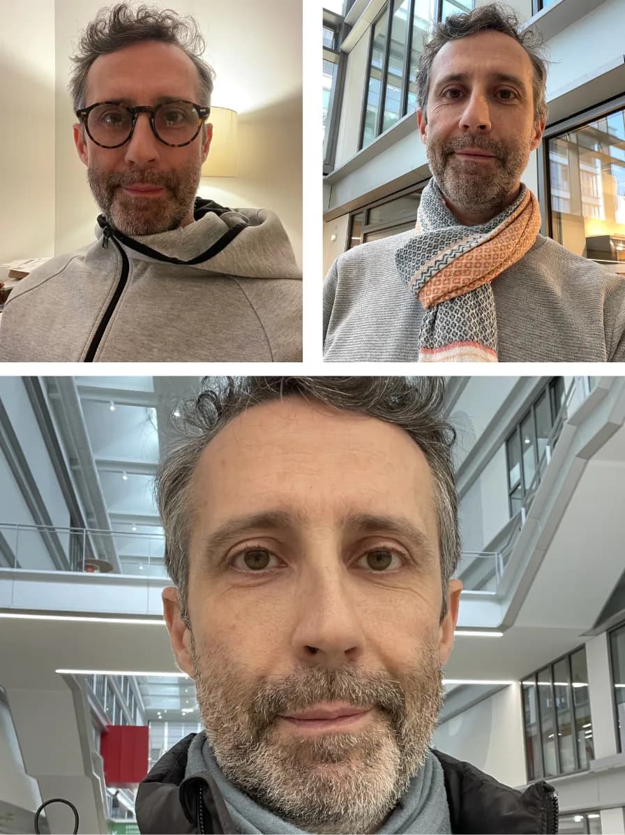 Photos smartphone envoyées par un praticien — point de départ du service
